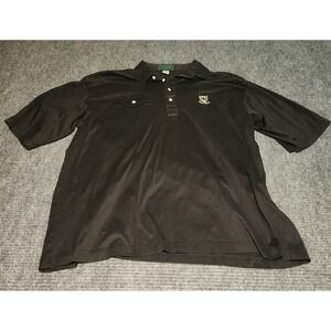Slazenger Pine Valley Mens XXL Black Cotton Short Sleeve Golf Polo Shirt Logo#